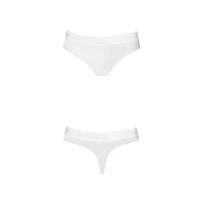 Трусики-бразиліана з бавовни Passion PS005 PANTIES S, white — Переглянути зображення 5