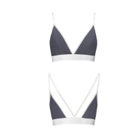 Спортивний топ з подвійними бретелями Passion PS007 TOP L, dark grey — Просмотреть изображение 4