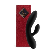 Гнучкий вібратор кролик з двома моторами FeelzToys Lea Rabbit Vibrator Black — Переглянути зображення 1