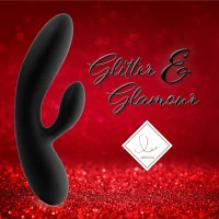 Гнучкий вібратор кролик з двома моторами FeelzToys Lea Rabbit Vibrator Black — Переглянути зображення 3