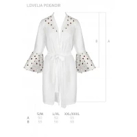 Повітряний пеньюар Passion LOVELIA PEIGNOIR S/M, white — Переглянути зображення 6