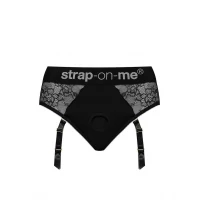 Мереживні труси для страпону з підв'язками для панчох Strap-On-Me DIVA HARNESS - XL — Просмотреть изображение 3