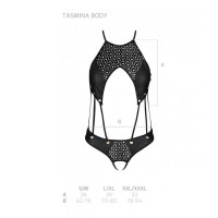 Распродажа!!! Боди из эко-кожи с ремешками и перфорацией Tamaris Body black L/XL — Passion