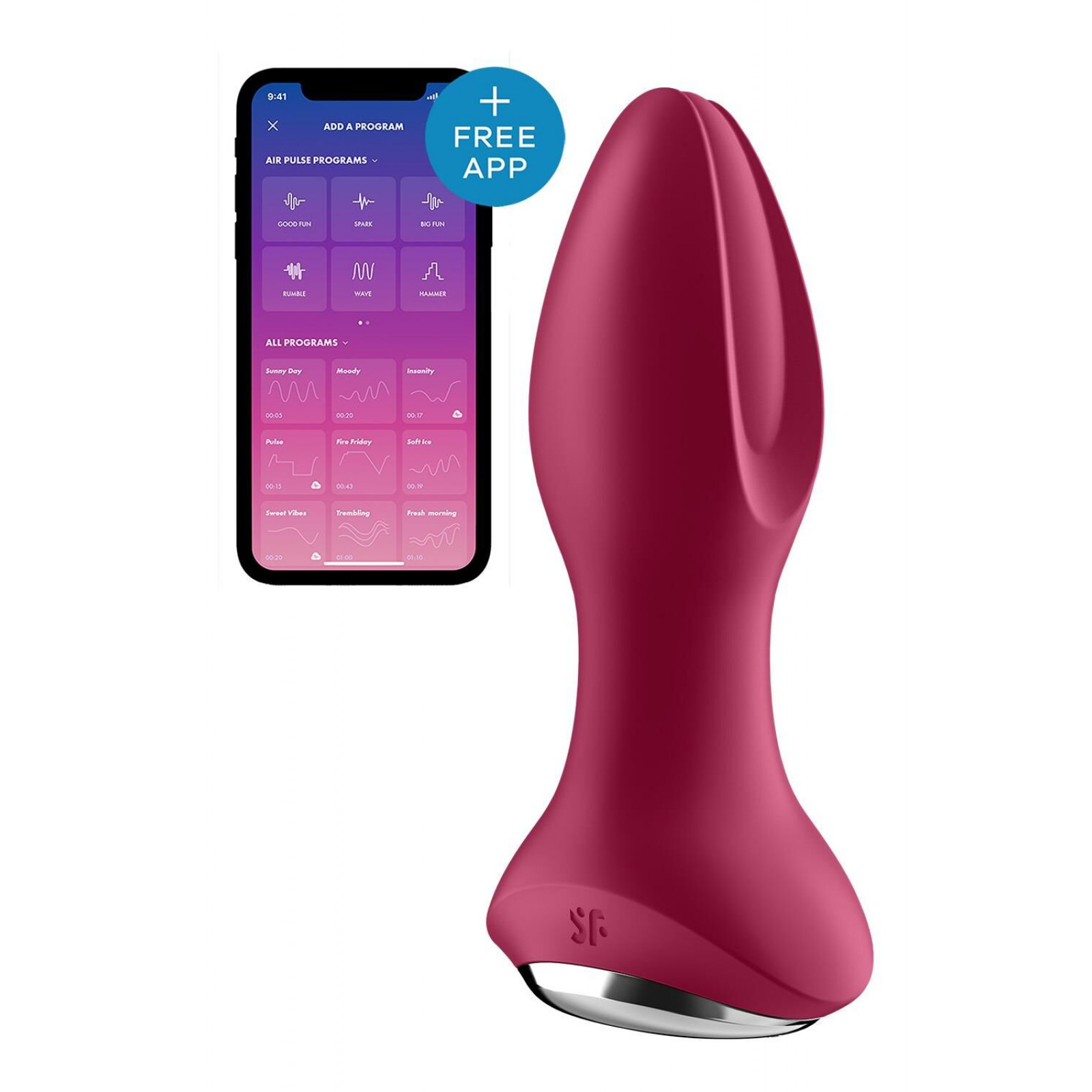 Анальна смарт-вібропробка із перлинним масажем Satisfyer Rotator Plug 2+ Violet