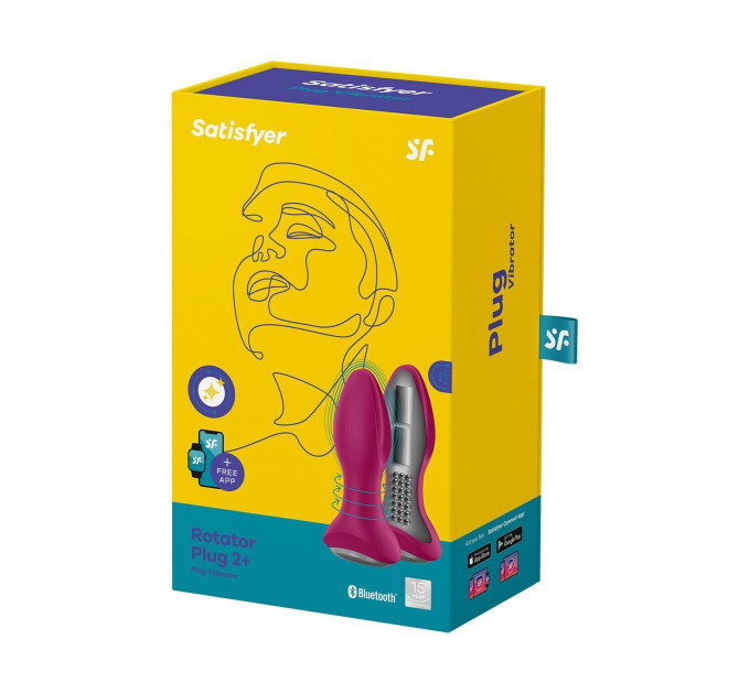 Анальна смарт-вібропробка із перлинним масажем Satisfyer Rotator Plug 2+ Violet