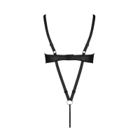 Боді з екошкіри Passion CELIN BODY S/M, black, з доступом, відкритий — Переглянути зображення 6