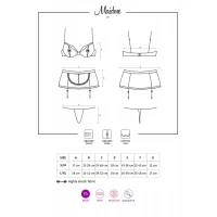Еротичний костюм покоївки Obsessive Maidme set 5pcs S/M, бюстгальтер, пояс з фартухом, панчохи — Просмотреть изображение 12
