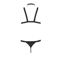 Комплект чоловічої білизни зі стреп Passion 039 SET ANDREW XXL/XXXL Black, стринги, шлейки — Переглянути зображення 6