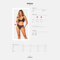 Комплект білизни Obsessive Natilya 2-pcs set XS/S, black, бюстгальтер, трусики — Переглянути зображення 7