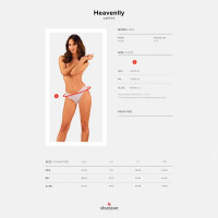 Напівпрозорі трусики Obsessive Heavenlly panties XS/S, відкриті сідниці — Переглянути зображення 7