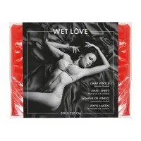 Простирадло з вінілу Fetish Tentation Red 220x200, червоне — Просмотреть изображение 1