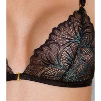 Комплект з відкритим доступом Passion DELIENA SET L/XL black, ліф, стрінги, пояс для панчіх — Переглянути зображення 6