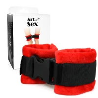 Поножі Art of Sex Ankle Cuffs - Soft Touch Червоні — Переглянути зображення 3