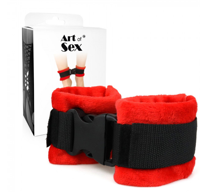 Поножи Art of Sex Ankle Cuffs - Soft Touch Червоні