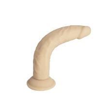 Фалоімітатор Naked Addiction — 9″ Silicone Dual Density Bendable Dildo Vanilla, віброкуля в подаруно — Переглянути зображення 2