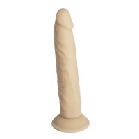 Фалоімітатор Naked Addiction — 9″ Silicone Dual Density Bendable Dildo Vanilla, віброкуля в подаруно — Переглянути зображення 1