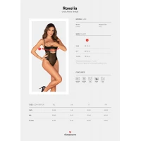 Боді Obsessive Roxelia crotchless teddy XL/2XL — Переглянути зображення 5