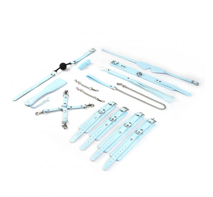 БДСМ-набір для початківців Liebe Seele Macaron 9pcs Bondage Kit-Mint, 9 предметів, мініванд