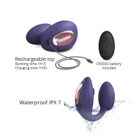 Віброяйце з вакуумною кліторальною стимуляцією Love To Love Wonderlover MIDNIGHT INDIGO — Просмотреть изображение 4
