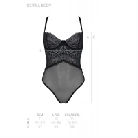Боді Passion KERRIA BODY black, L/XL, з високими вирізами та верхом балконет — Переглянути зображення 5