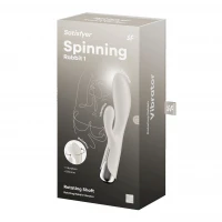 Вібратор-кролик з ротацією Satisfyer Spinning Rabbit 1 Beige, 3 мотори — Переглянути зображення 8