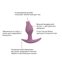 Анальна пробка Fun Factory BOOTIE FEM, рожева, у вигляді бутона, діаметр 2,9 см, тонкий обмежувач — Переглянути зображення 3