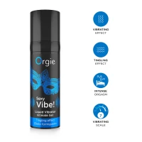 Рідкий вібратор Orgie Sexy Vibe! Liquid Vibrator, 15 мл, з ефектом мурашок — Переглянути зображення 4