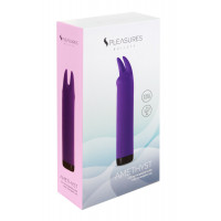 Вибратор S Pleasures Bullets Amethyst, фиолетовый, с двумя отростками, 10 режимов, диаметр 2,8 см