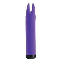 Вибратор S Pleasures Bullets Amethyst, фиолетовый, с двумя отростками, 10 режимов, диаметр 2,8 см