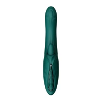 Смарт-вібратор Zalo Ares Turquoise Green, підігрів, 3 мотори, язичок для клітора, стимуляція точки G — Просмотреть изображение 2