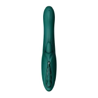 Смарт-вібратор Zalo Ares Turquoise Green, підігрів, 3 мотори, язичок для клітора, стимуляція точки G — Переглянути зображення 2