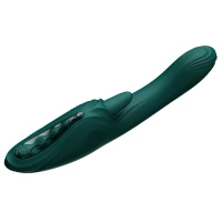 Смарт-вібратор Zalo Ares Turquoise Green, підігрів, 3 мотори, язичок для клітора, стимуляція точки G — Переглянути зображення 4