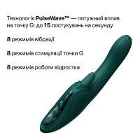 Смарт-вибратор Zalo Ares Turquoise Green, подогрев, 3 мотора, язычок для клитора, стимуляция точки G — Просмотреть изображение 5