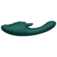 Смарт-вібратор Zalo Ares Turquoise Green, підігрів, 3 мотори, язичок для клітора, стимуляція точки G — Переглянути зображення 6