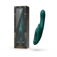 Смарт-вібратор Zalo Ares Turquoise Green, підігрів, 3 мотори, язичок для клітора, стимуляція точки G — Переглянути зображення 15