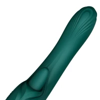 Смарт-вібратор Zalo Ares Turquoise Green, підігрів, 3 мотори, язичок для клітора, стимуляція точки G — Переглянути зображення 11