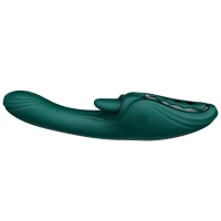 Смарт-вібратор Zalo Ares Turquoise Green, підігрів, 3 мотори, язичок для клітора, стимуляція точки G — Переглянути зображення 7
