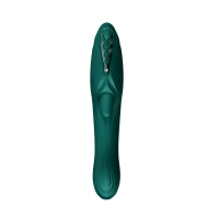 Смарт-вібратор Zalo Ares Turquoise Green, підігрів, 3 мотори, язичок для клітора, стимуляція точки G — Переглянути зображення 10