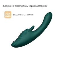 Смарт-вібратор Zalo Ares Turquoise Green, підігрів, 3 мотори, язичок для клітора, стимуляція точки G — Просмотреть изображение 4