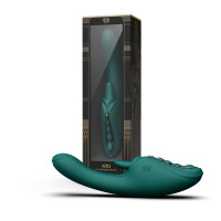 Смарт-вибратор Zalo Ares Turquoise Green, подогрев, 3 мотора, язычок для клитора, стимуляция точки G — Просмотреть изображение 11
