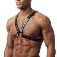 Чоловіча портупея Art of Sex - Spartacus, екошкіра, колір чорний, розмір L-2XL — Переглянути зображення 1