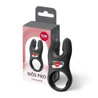 Ерекційне віброкільце з подвійною стимуляцією клітора Fun Factory NŌS PRO Black, 2 мотори — Переглянути зображення 7