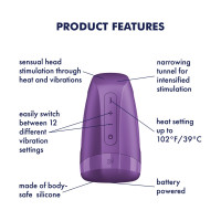 Мастурбатор Satisfyer Men Heat Vibration Battery Series имитатор минета, подогрев и вибрация — Просмотреть изображение 6