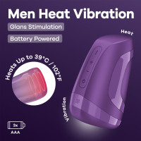 Мастурбатор Satisfyer Men Heat Vibration Battery Series имитатор минета, подогрев и вибрация — Просмотреть изображение 7