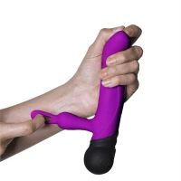 Вібратор з обертанням стовбура Adrien Lastic Mini Bonnie з петелькою для пальчика — Переглянути зображення 4