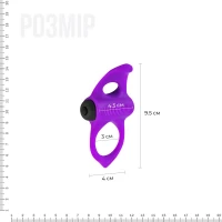 Ерекційне віброкільце Adrien Lastic Lingus MAX Violet з язичком для стимуляції клітора — Переглянути зображення 2