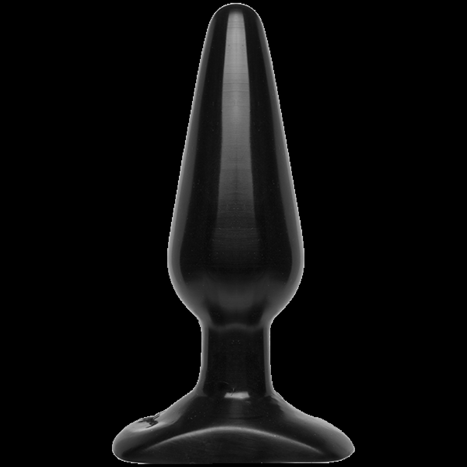 Анальная пробка Doc Johnson Smooth Classic Medium - Black, макс. диаметр 3,8см