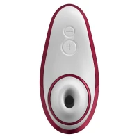 Вакуумний кліторальний стимулятор Womanizer Liberty Red, магнітна кришка, 2 насадки — Переглянути зображення 2