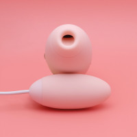 Вакуумний стимулятор з віброяйцем 2-в-1 KISSTOY Miss VV Pink