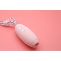 Вакуумний стимулятор з віброяйцем 2-в-1 KISSTOY Miss VV Pink — Переглянути зображення 3